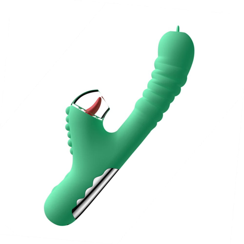 Small Dinosaur Vibrator Telescopic Tongue Sucking Clit Stimulation Vibrator