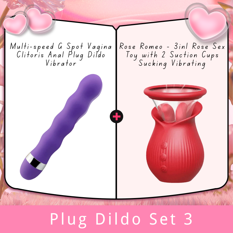 Multi-speed G Spot Vagina Clitoris Anal Plug Dildo Vibrator