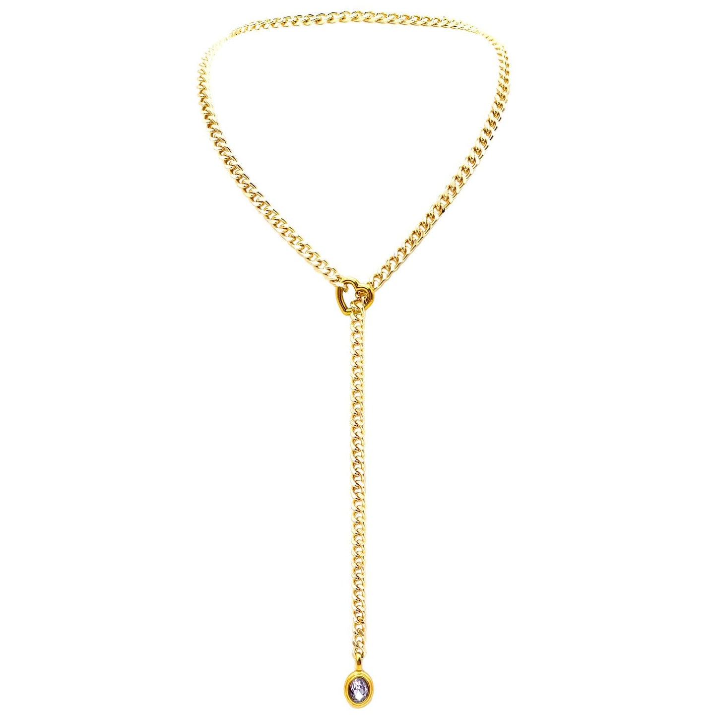 Heart Crystal O-ring Slip Chain