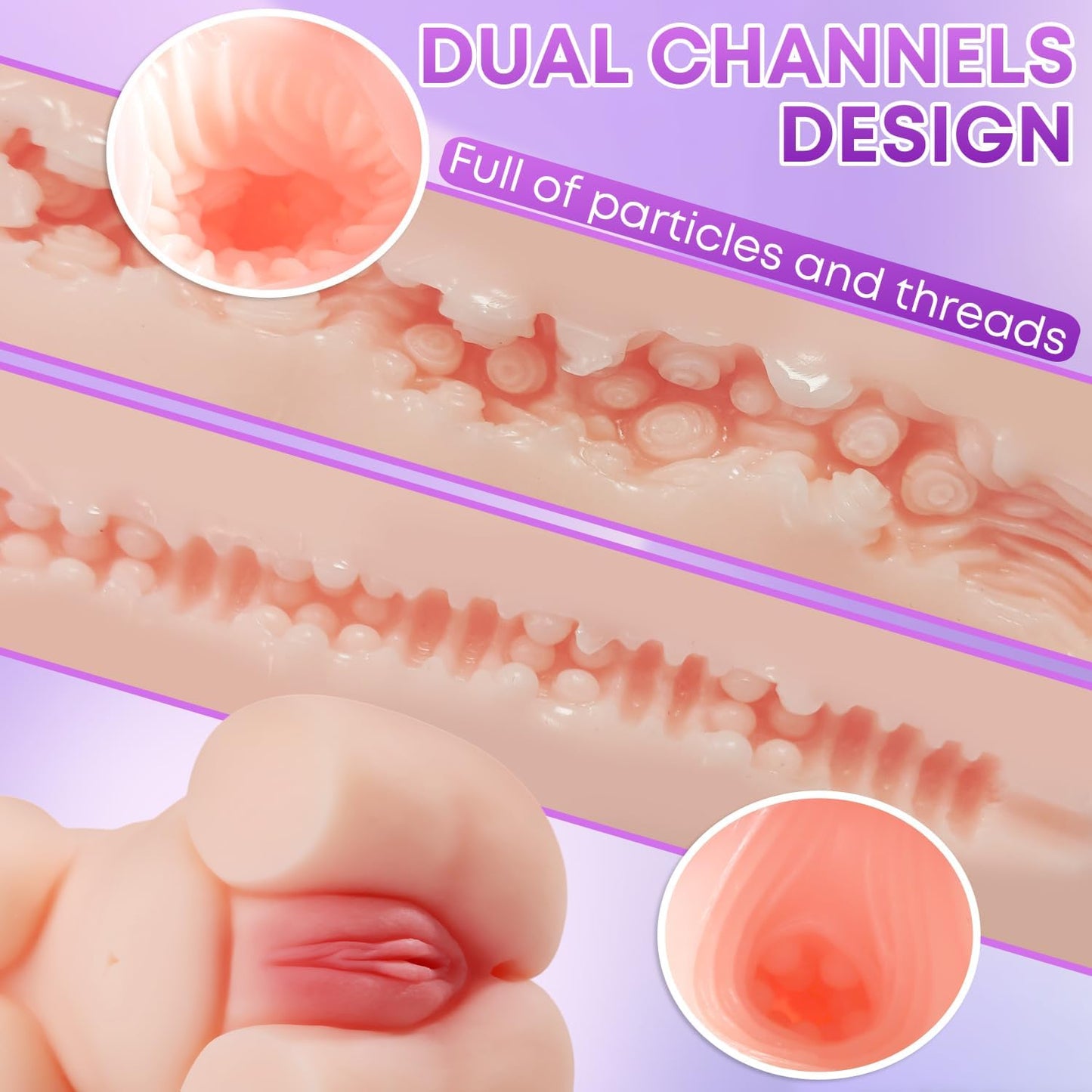 1.76ポンド 2-in-1 ポケットプッシーセックスドール、リアルな胸、膣、タイトな肛門付き