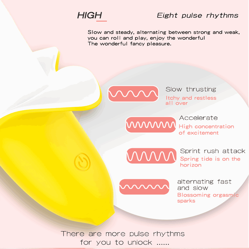 8-Speed Adjustable Banana Vibrating Wand