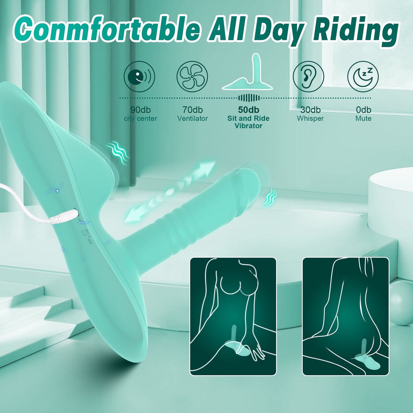 Upgraded Riding-Style Cushion Thrusting G Spot Vibrator With APP