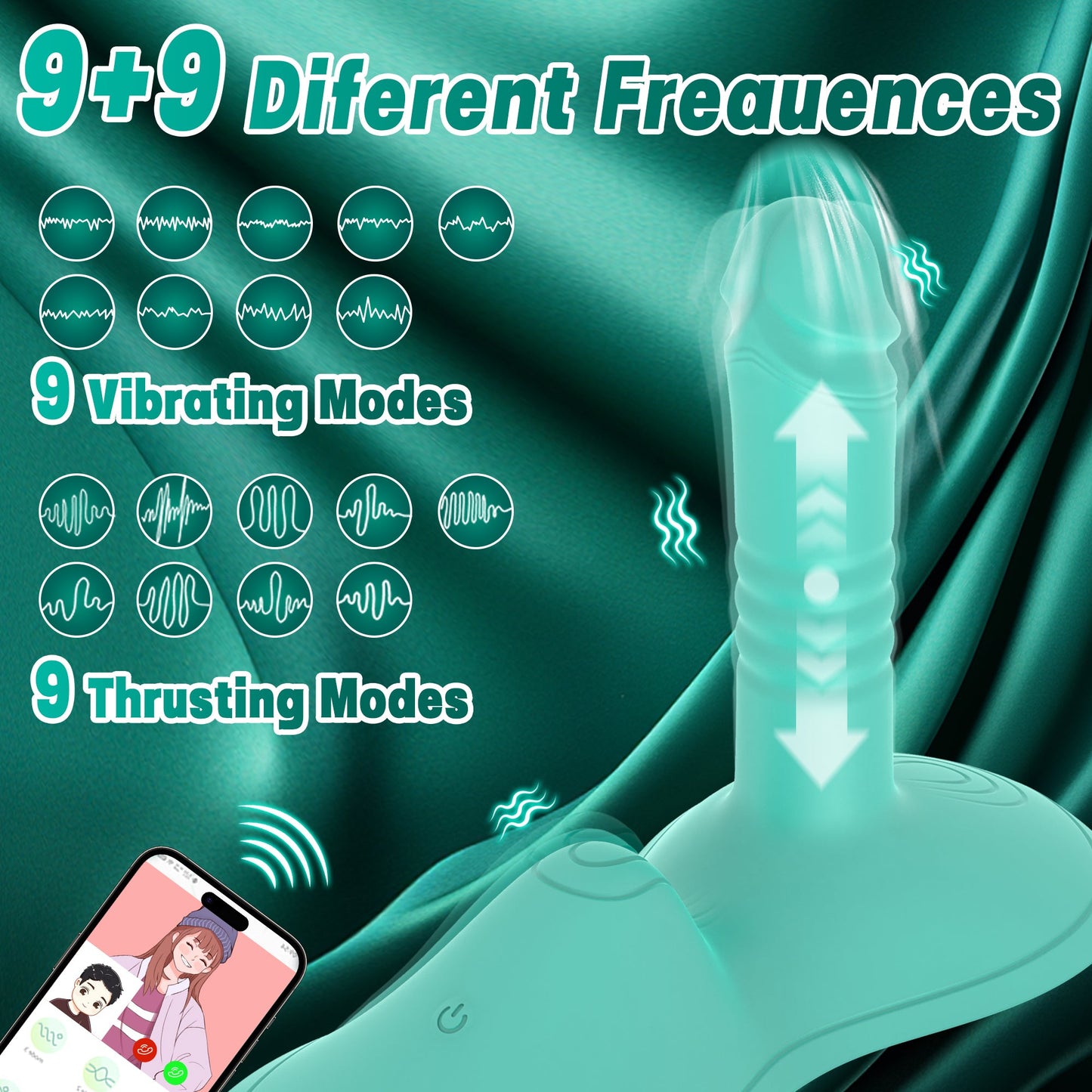 Upgraded Riding-Style Cushion Thrusting G Spot Vibrator With APP