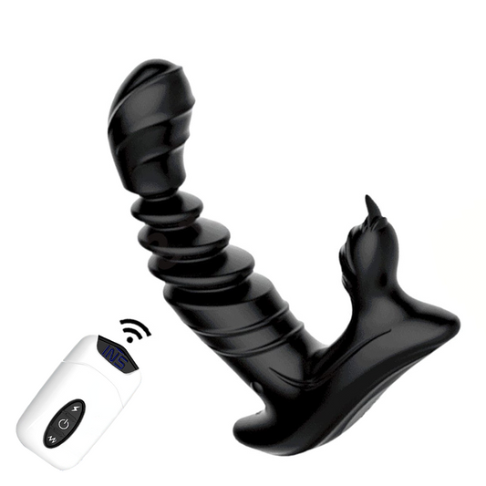 Telescopic Prostate Massager For Men And Women Double Shock Masturbation G-spot Vestibule Anal Plug Sex Toy Wholesale