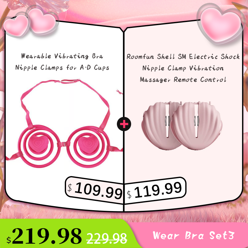 Wearable Vibrating Bra Nipple Clamps for A-D Cups
