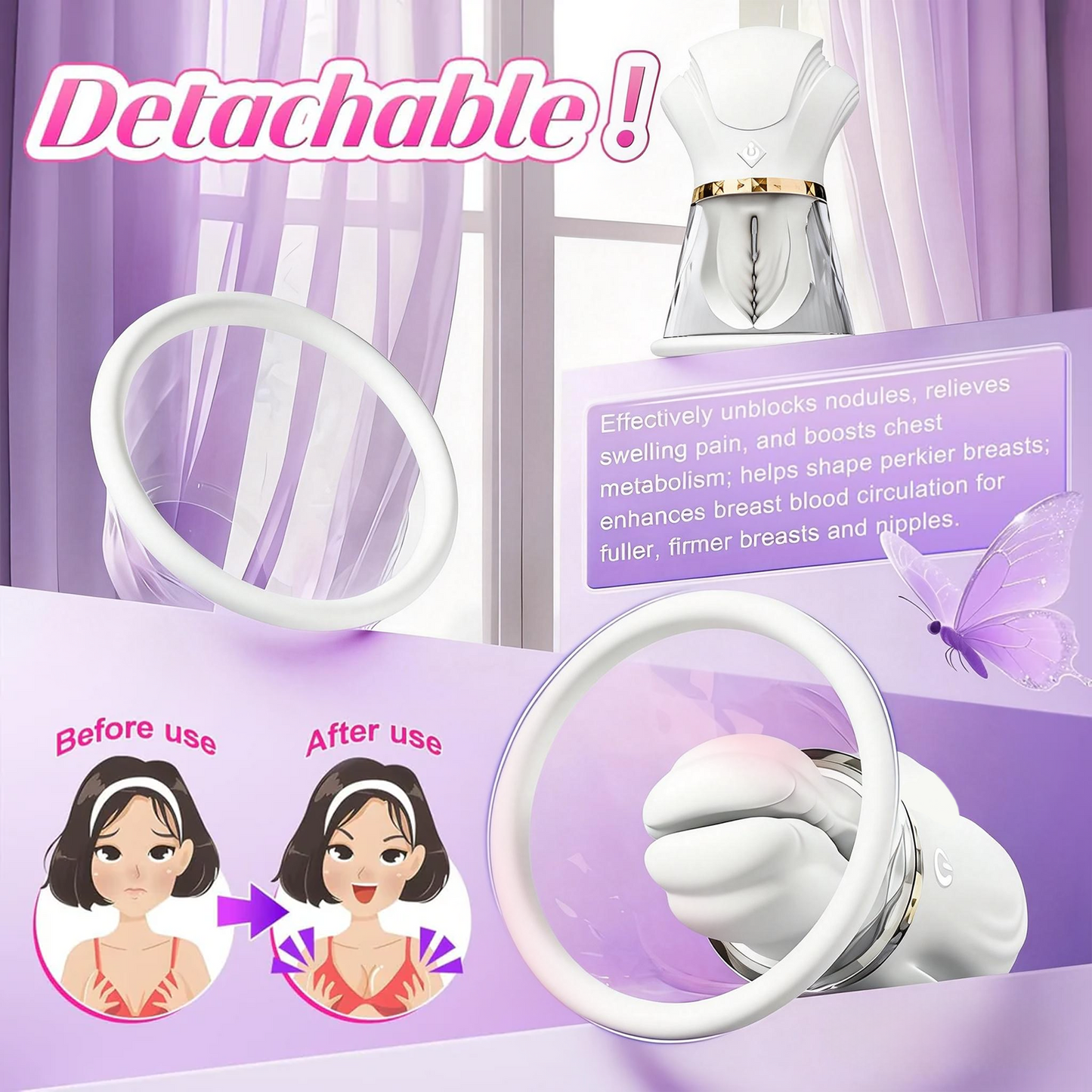 Hand - Pinch Breast Nipple Clamp Massager (A Pair)