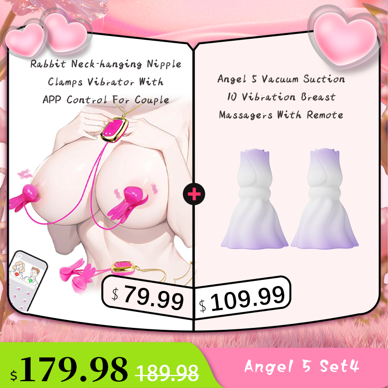 YEAIN Rose Nipple Stimulation Vibrators Manual Sucking Teasing Nipple Toy (A Pair)