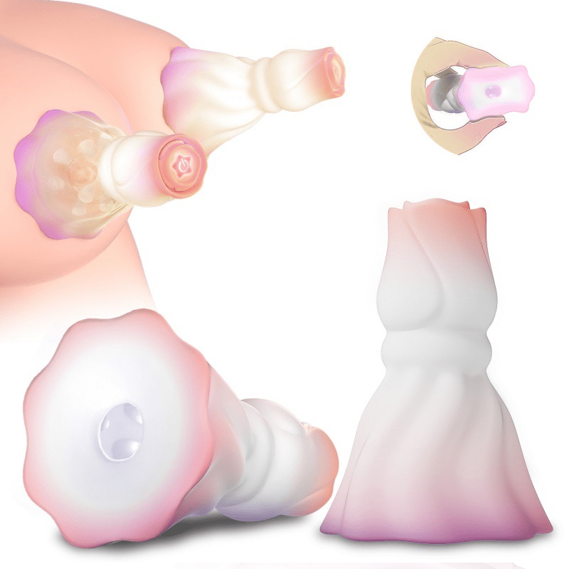 YEAIN Rose Nipple Stimulation Vibrators Manual Sucking Teasing Nipple Toy (A Pair)