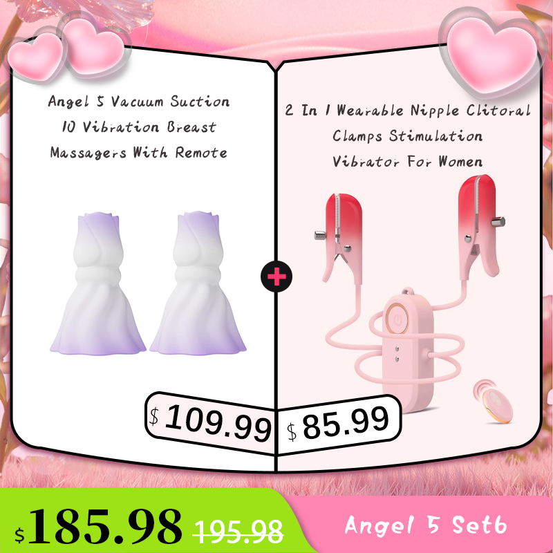 YEAIN Rose Nipple Stimulation Vibrators Manual Sucking Teasing Nipple Toy (A Pair)