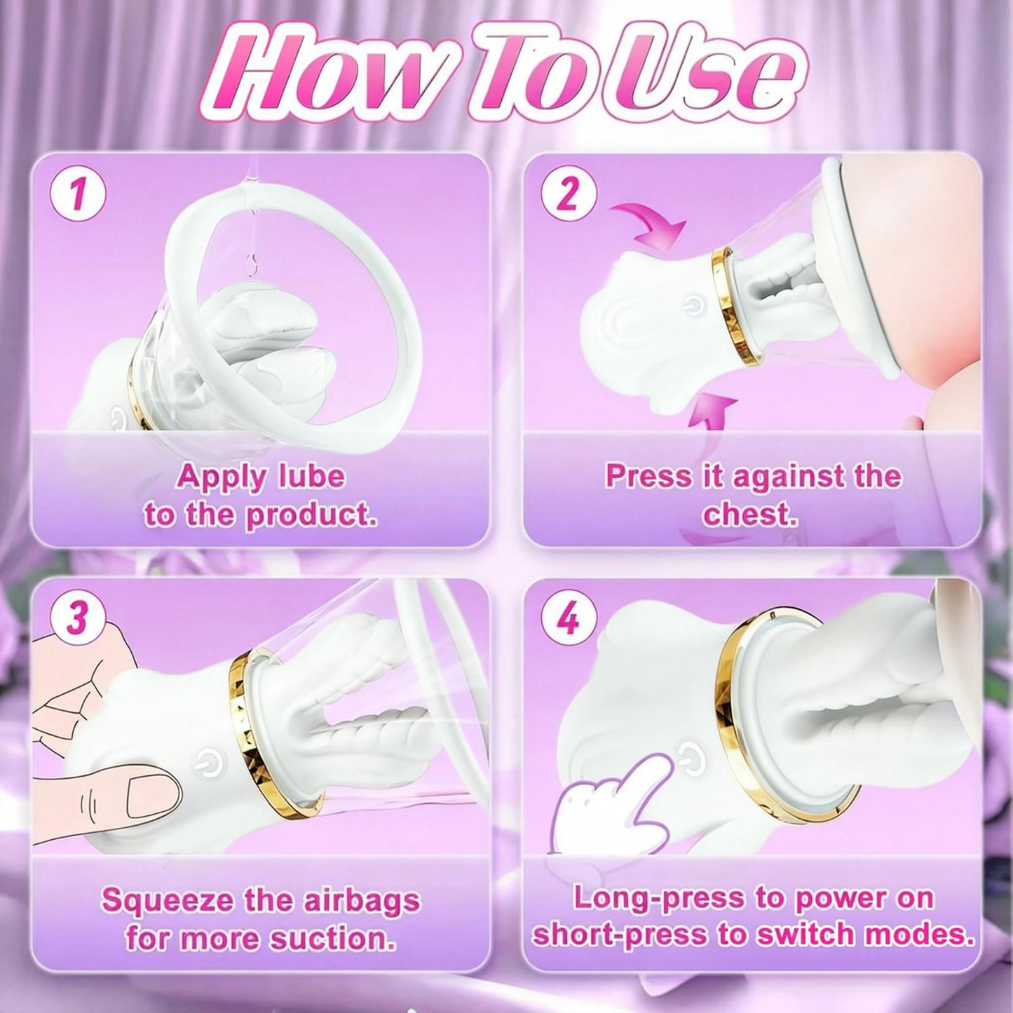 Hand - Pinch Breast Nipple Clamp Massager (A Pair)