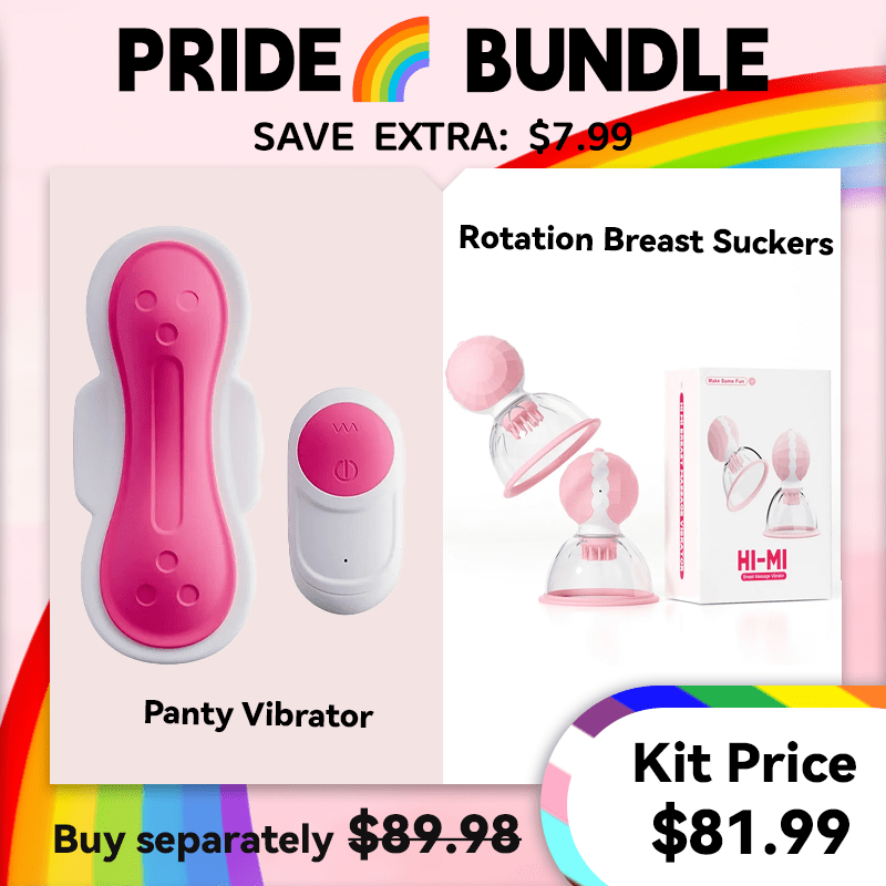 Nipple Rotation Vibrator Breast Suckers Massager for Women (A Pair)