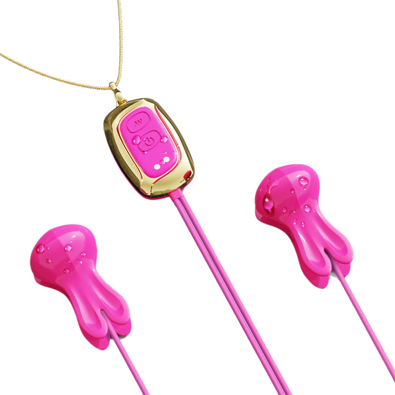 Rabbit Neck-hanging Nipple Clamps Vibrator With APP Control For Couple