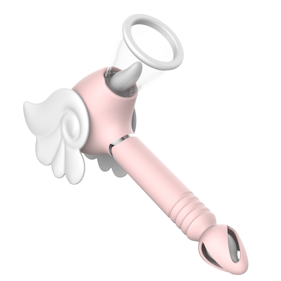 Magic Wand 4 in 1 Vacuum Suction Thrusting Clitoral G-spot Vibrator