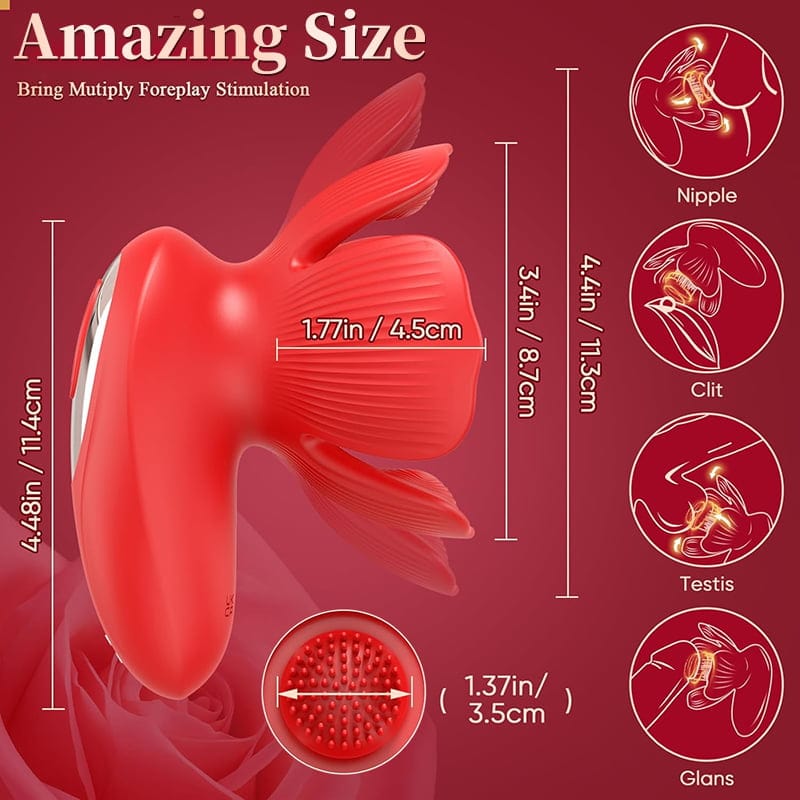 Rose kneader 10 Vibration & Pinching Breast Stimulator with Petal Kneading