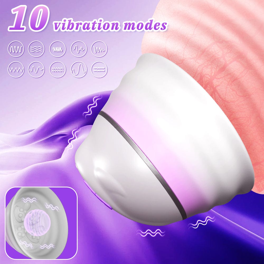 Angel 5 Vacuum Suction 10 Vibration Breast Massagers With Remote (A Pair)