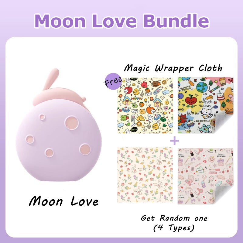 Moon Love Rabbit 2 in 1 Suction Egg Clitoral G Spot Vibrator Set