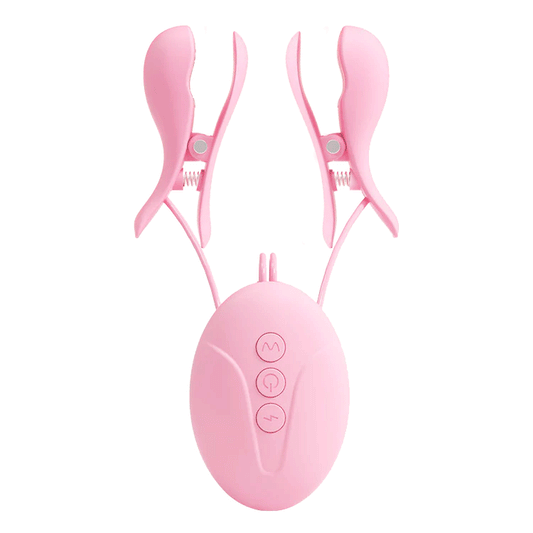 BDSM Electric Shock Nipple Clamp Breast Massager