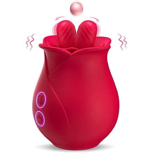 Rose Romeo Double Tongue Lick Shaker clitoral nipple orgasmic sex toy