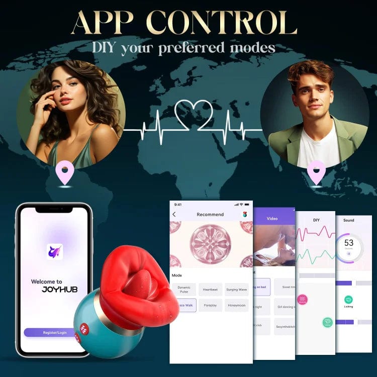 3 in 1 App Remote Control Big Mouth Vibrator With 360° Tongue Licking & Sucking & Vibrating