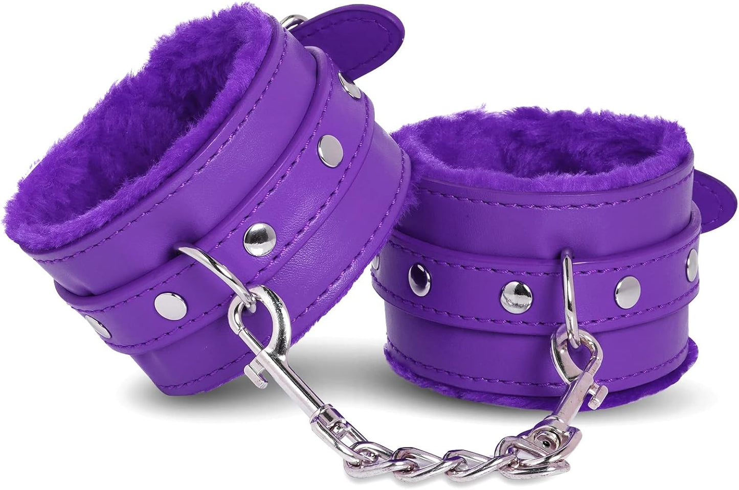 【Free Gift】BDSM Adjustable Plush Handcuffs Ankle Bracelets Restraint Set Sex Toy