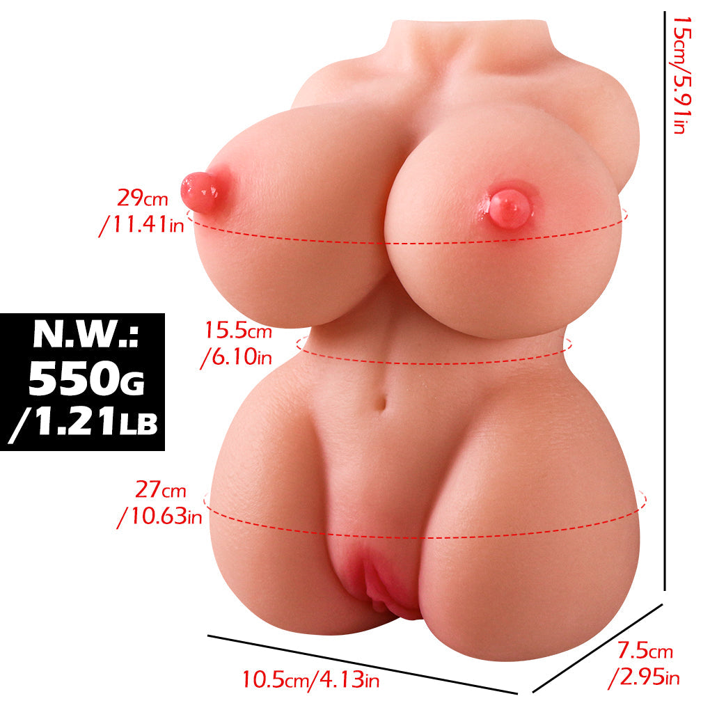 1.21Lb 2-in-1 Vagina and Tight Anus Lifelike Blowjob Pocket Pussy