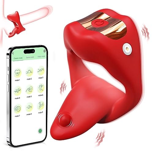 ペニスリング型タンデザイン、9種類の振動モード搭載