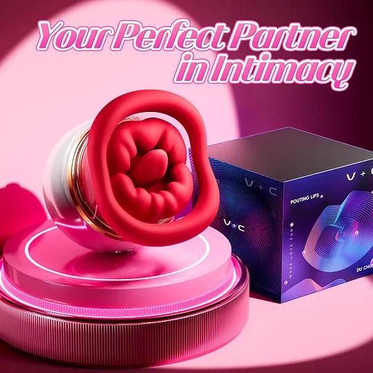 LCD Oral Sex Simulator Sucking & Licking Vibrator with Heating 3-in-1