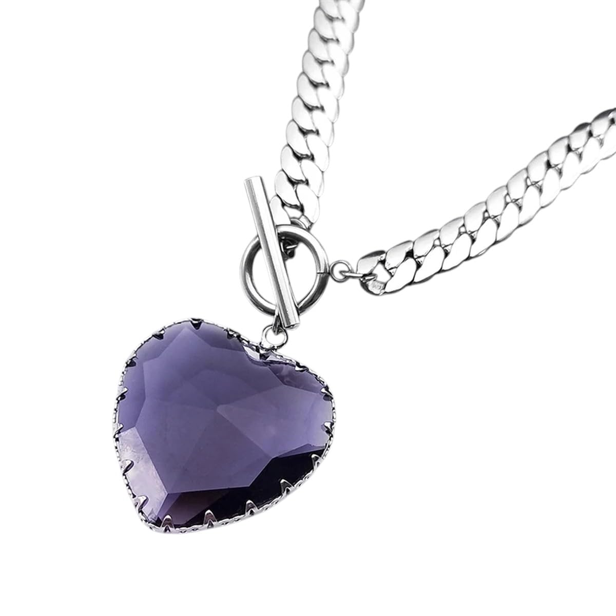 Red Heart Pendant Necklace Choker