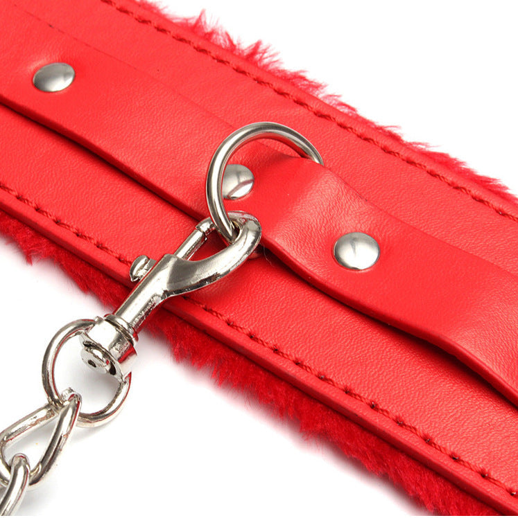 【Free Gift】BDSM Adjustable Plush Handcuffs Ankle Bracelets Restraint Set Sex Toy