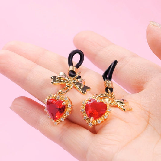 BDSM Heart - Shaped Nipple Clamps Bells