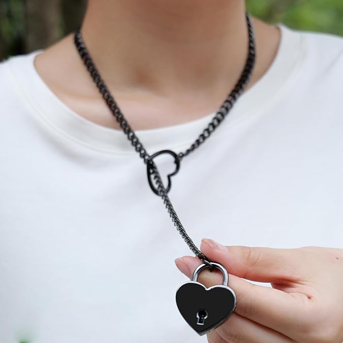 Heart O-Ring Lock & Key Slip Chain