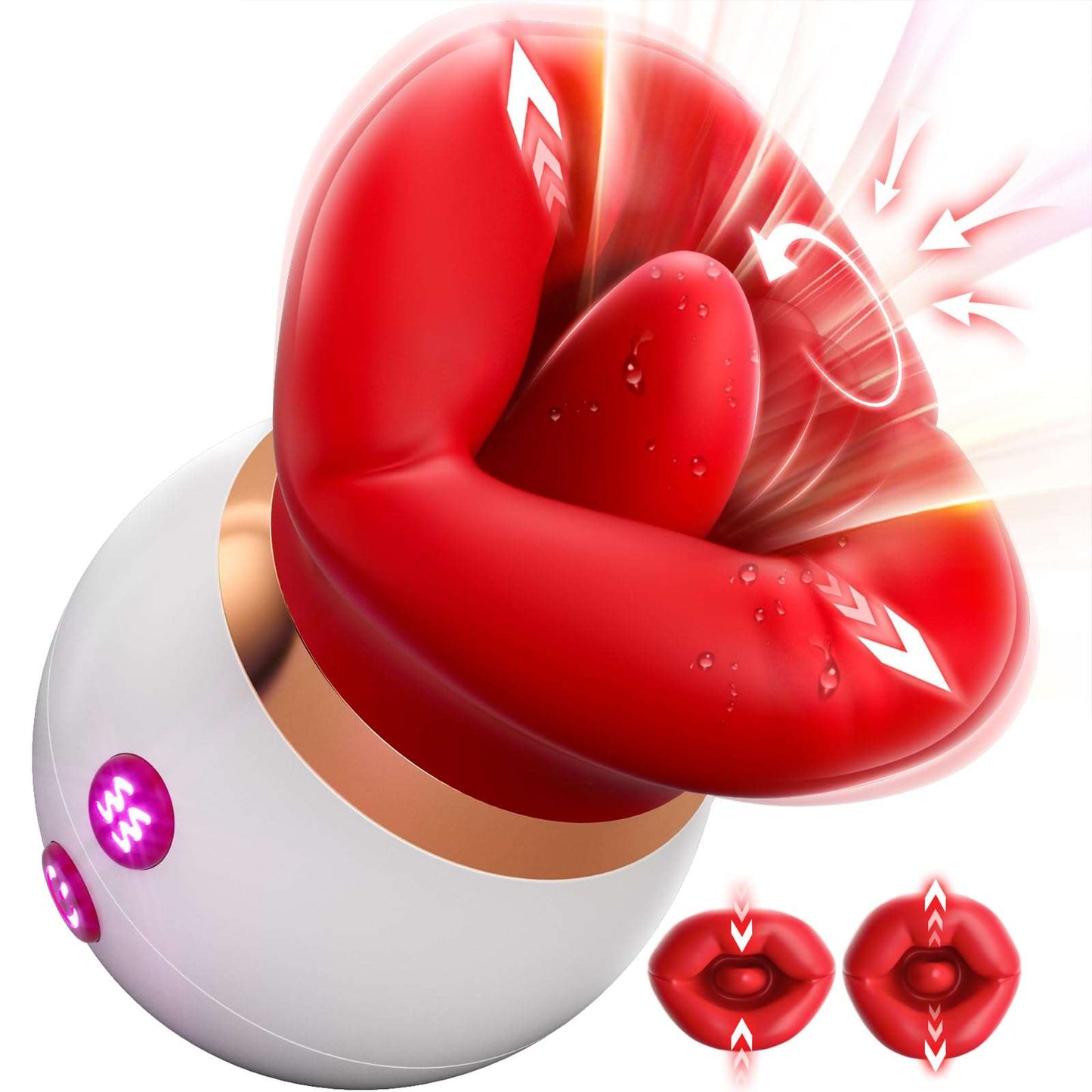 3IN1 Big Mouth Shaped Sex Toy Sucking Vibrator Adult Toys