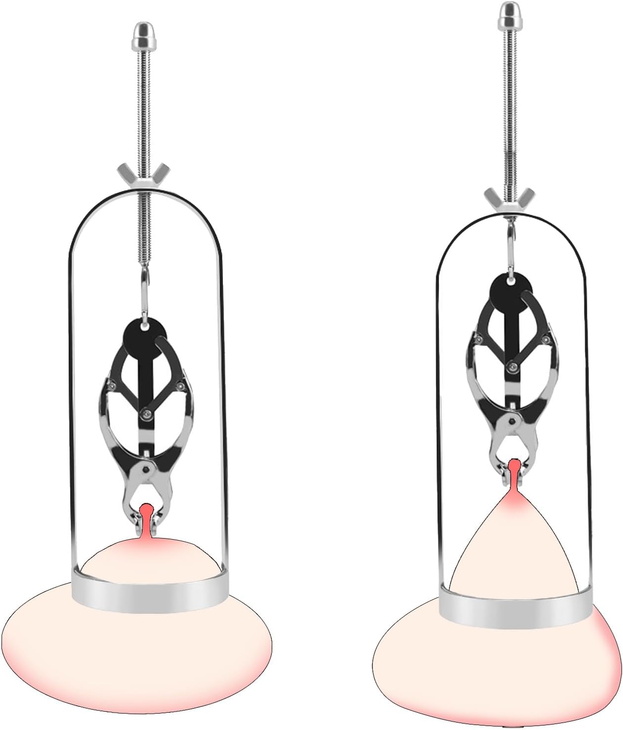 BDSM Metal Adjustable Clit Nipple Clamps