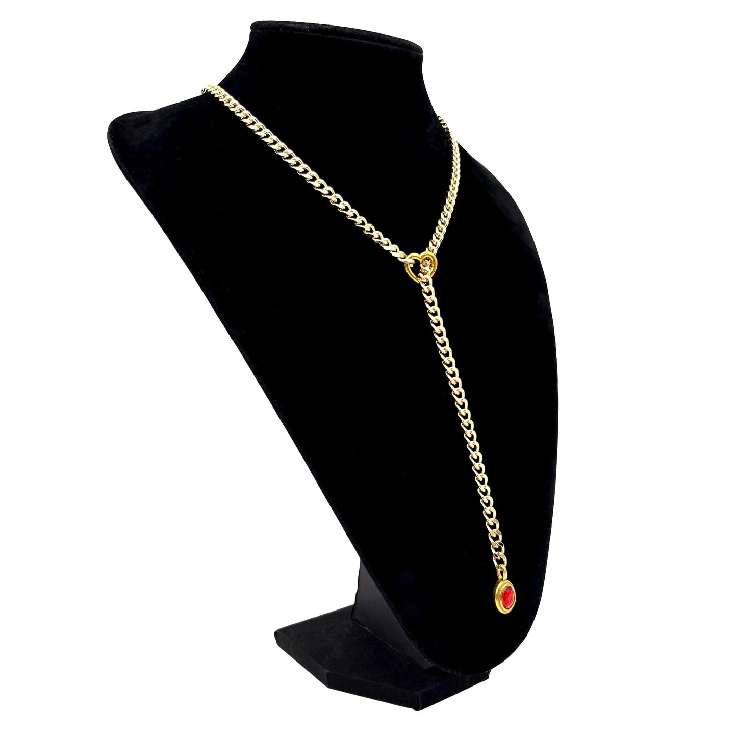 Heart Crystal O-ring Slip Chain