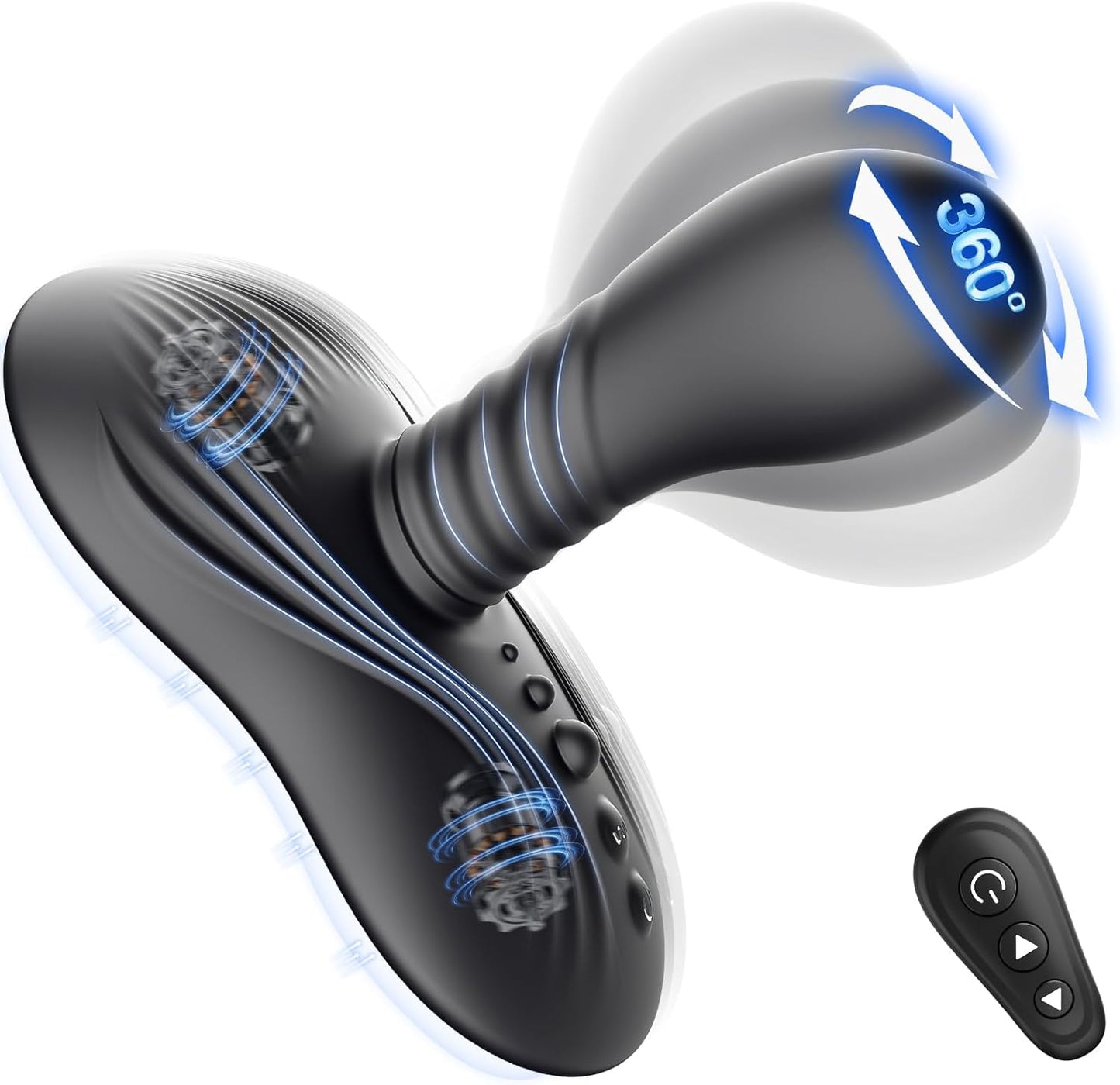 Riding Style 9 Rotation Dildos Prostate Massager