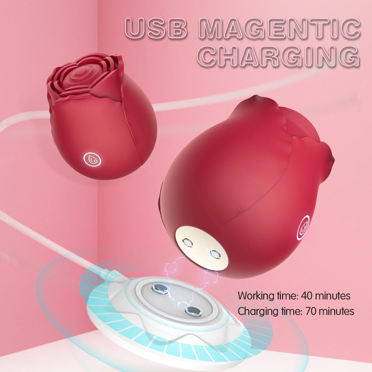 【バレンタインのお買い得品】14.43ドル節約 - 野球ボール型突き出しディルド＆バラ型叩きおもちゃ