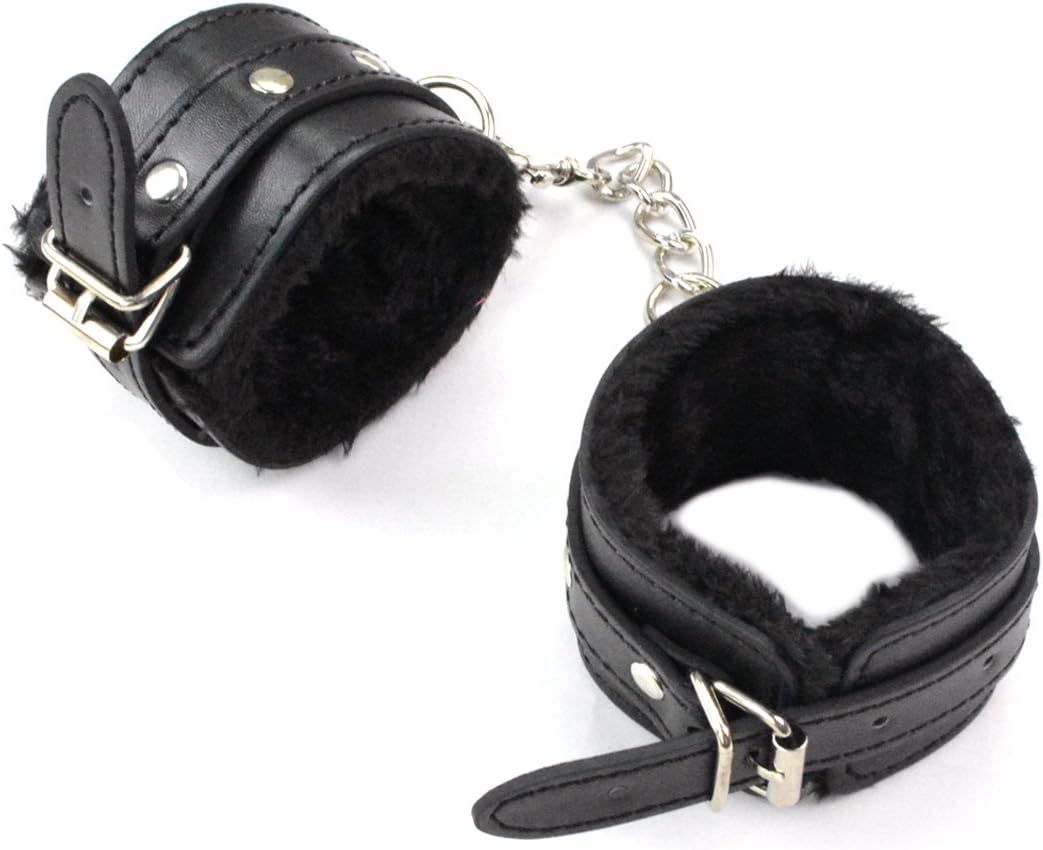 【Free Gift】BDSM Adjustable Plush Handcuffs Ankle Bracelets Restraint Set Sex Toy