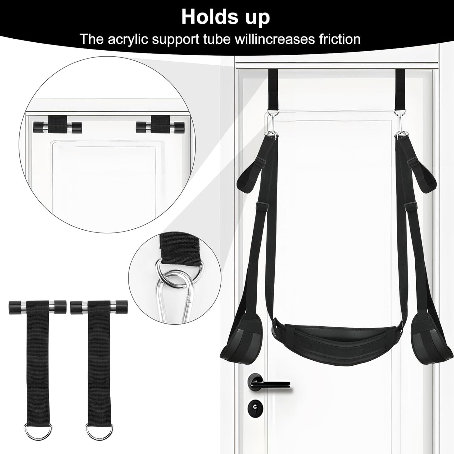 BDSM Sex Swing Bondage Slave Soft Plush Sex Slings with Adjustable Restraints for Couple