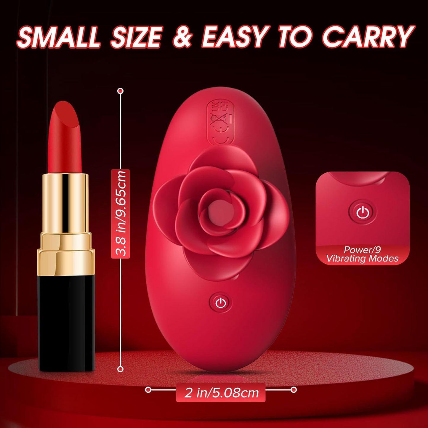 Rose Mini Bullet Finger Vibrators For Nipple Clitoral Stimulation