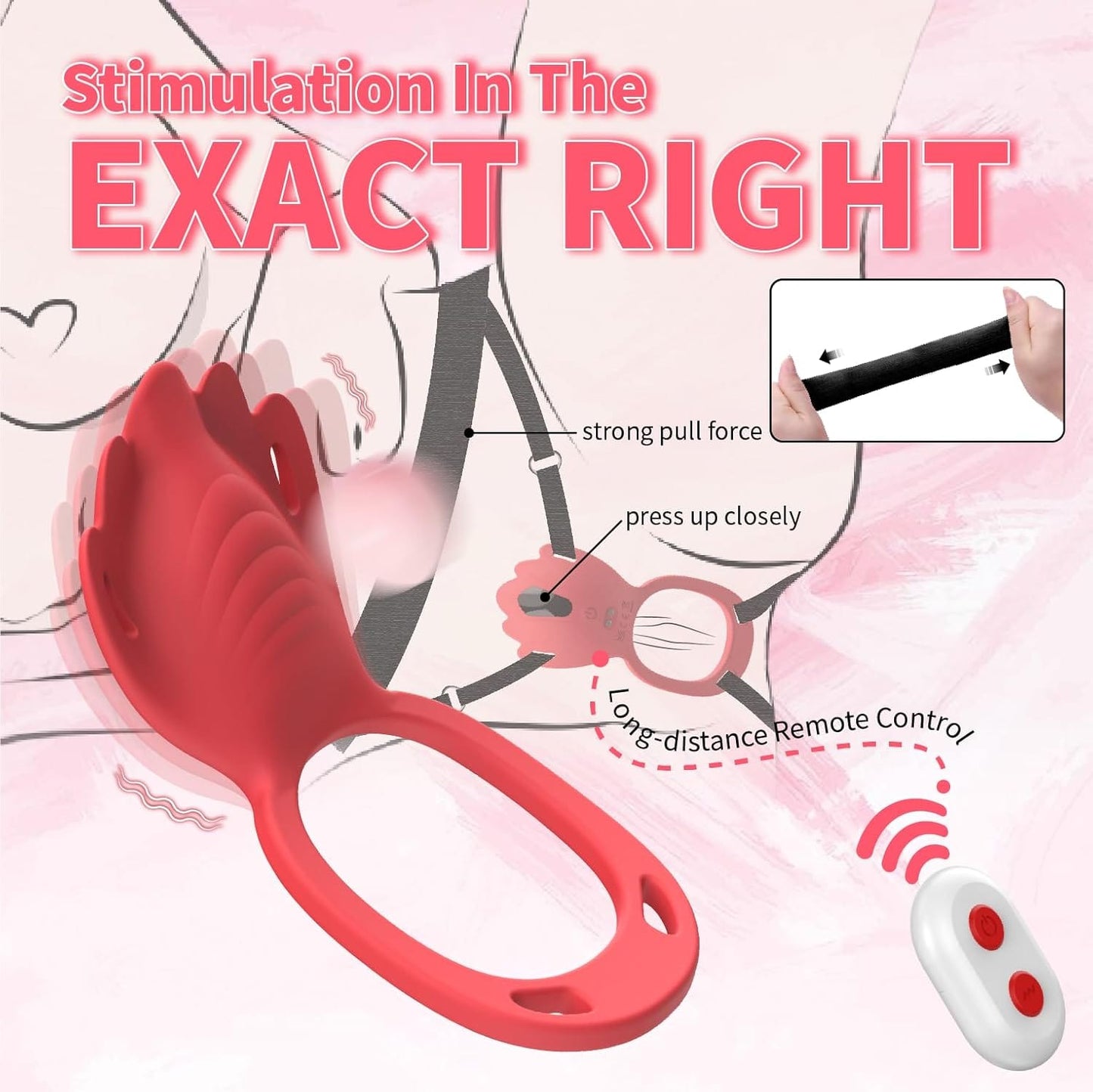 Wearable Panty Vibrator Vibrating Penis Ring Clitoral Stimulator 9 Vibration Modes