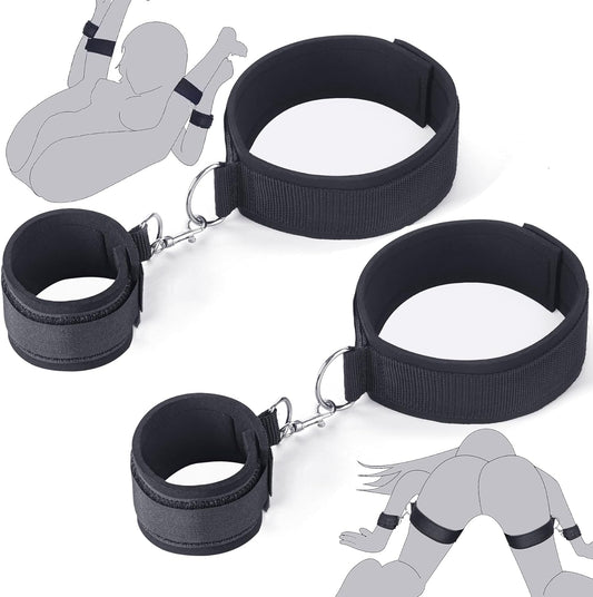 BDSM Wrist-to-Thigh Bondage Adjustable Sex Cuffs For Bedroom sex