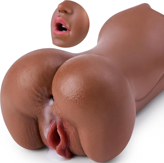 1.41Lbs 3-in-1 Pocket Pussy Realistic Mouth Vagina and Tight ass Male Penis Stroker