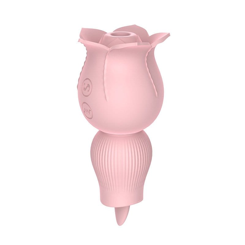 Rose Sucking and Tongue Vibrator 2 in 1 Rose Toy
