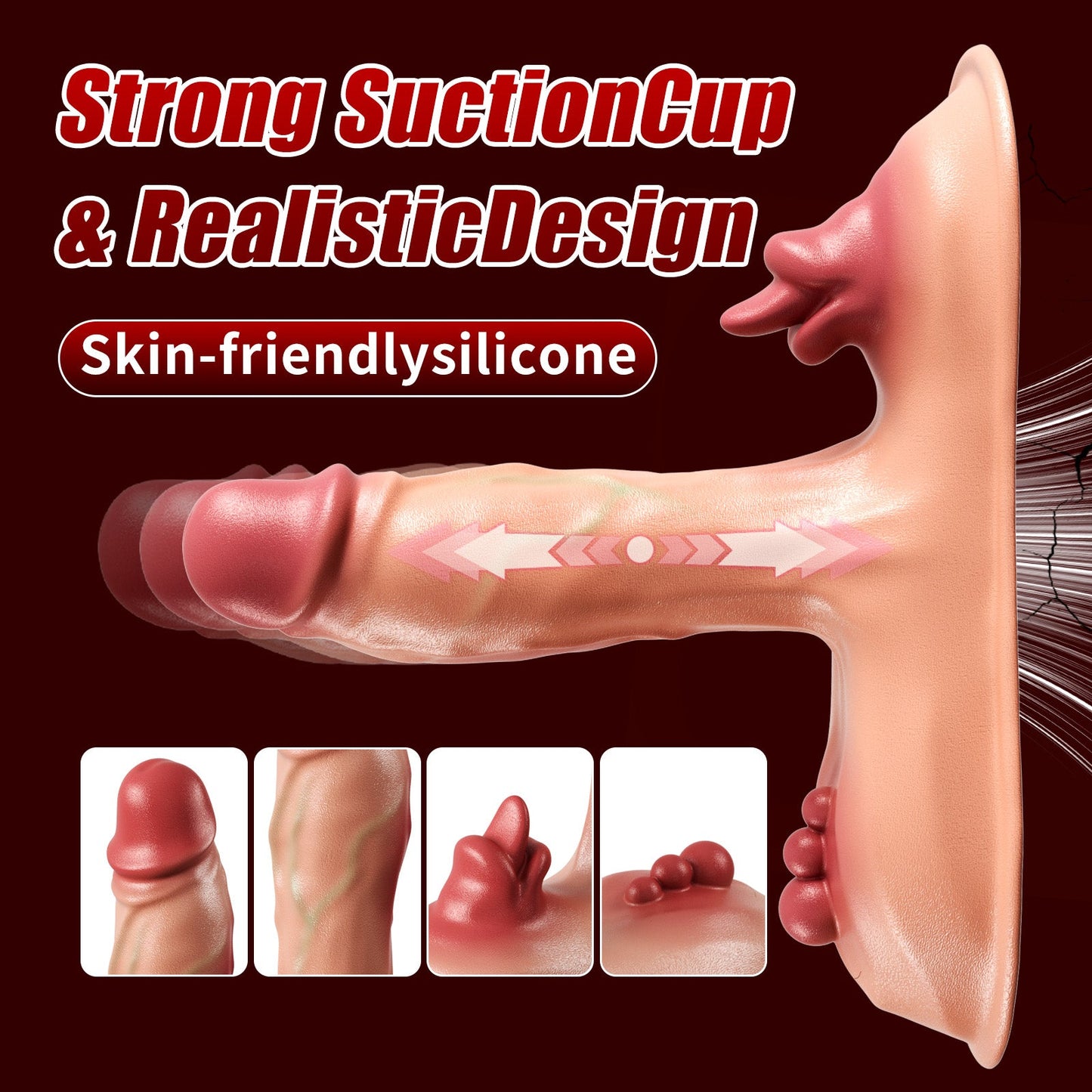 Ride Thrusting Tongue Dildo G Spot Vibrator