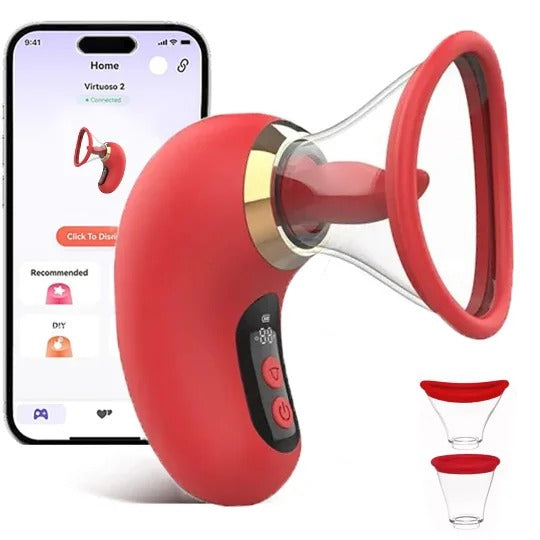 Nipples Clitoris Licker Tongue Vibrator Removable Cup Vagina Sucking Massager