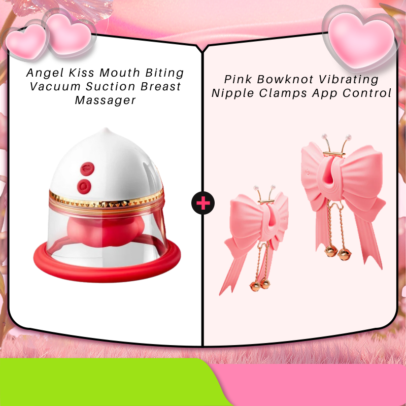 Angel Kiss Mouth Biting Vacuum Suction Breast Massager