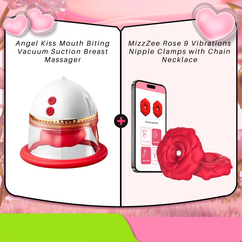 Angel Kiss Mouth Biting Vacuum Suction Breast Massager