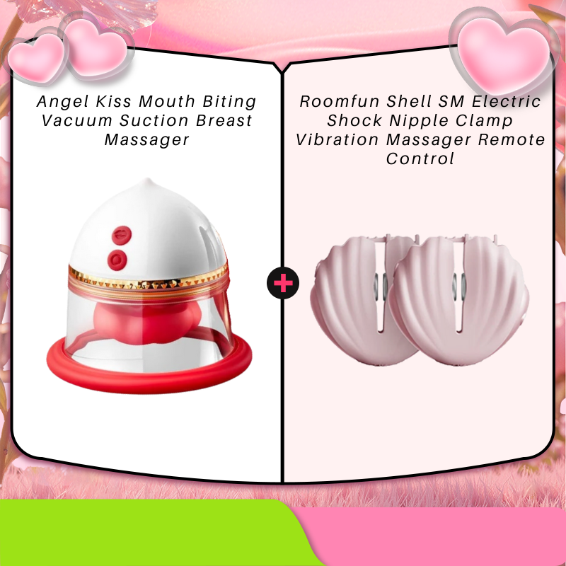 Angel Kiss Mouth Biting Vacuum Suction Breast Massager