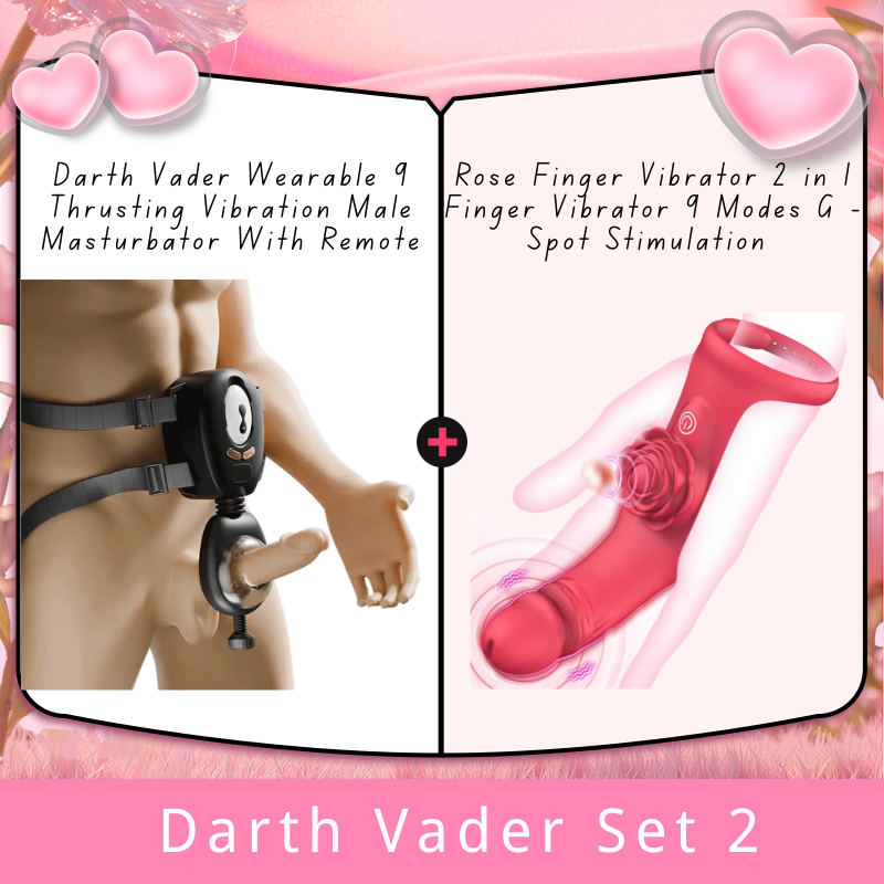 Darth Vader Wearable 9 Thrusting Vibration Male Masturbator With Remote
