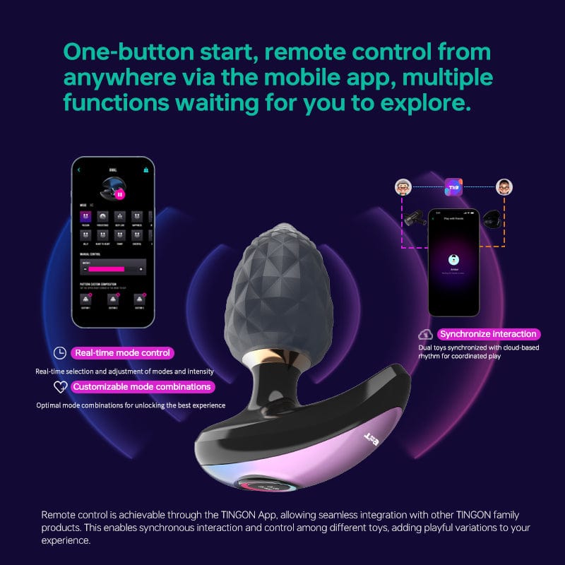 Tingon A1 Anal Luxury Massager Toy Butt Plug APP Control